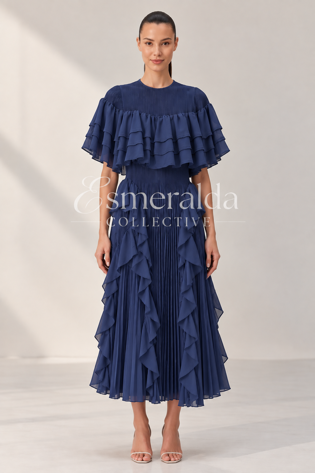 Stassie Pleated Midi Dress