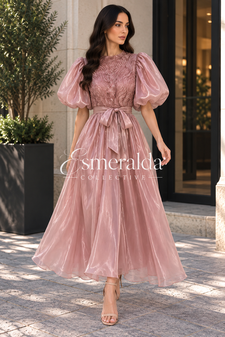 The Marisela Dress In Blush Pink