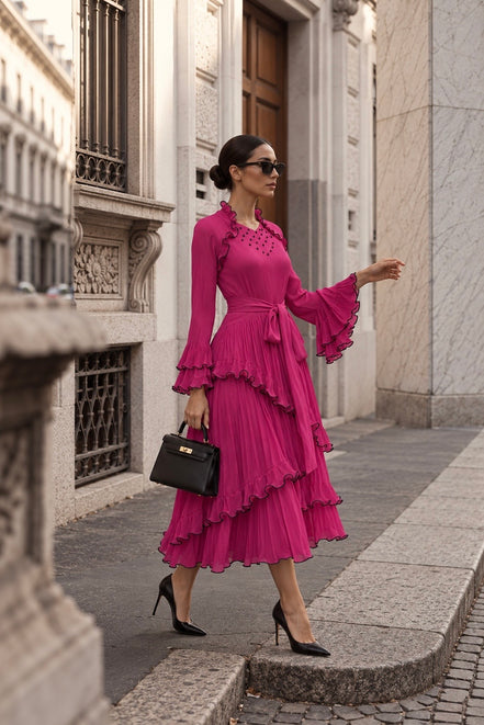 The Valentina Dress in Pink