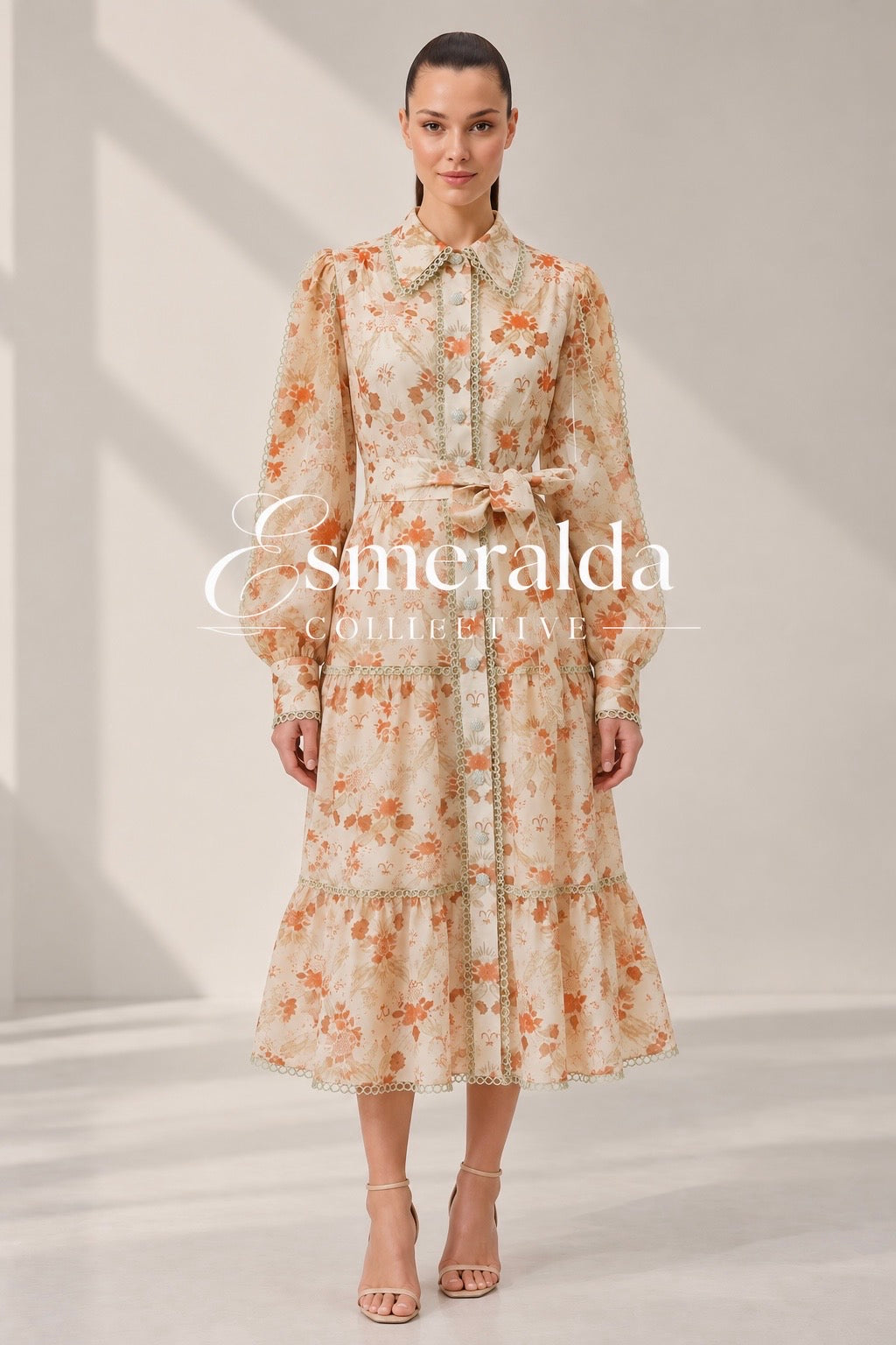 Floral Printed Midi Dress