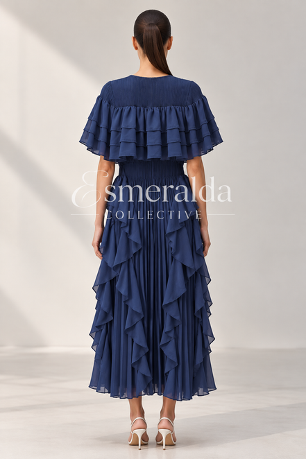 Stassie Pleated Midi Dress