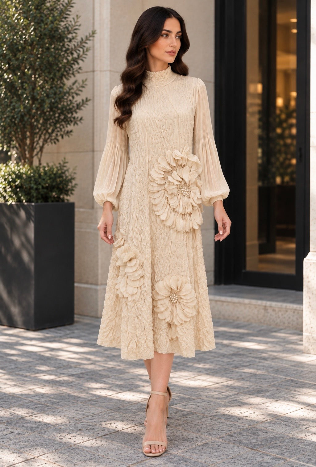 The Serena Dress In Cream