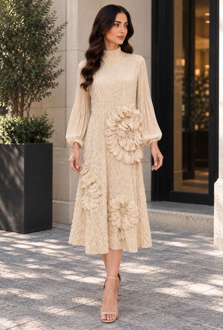 The Serena Dress In Cream