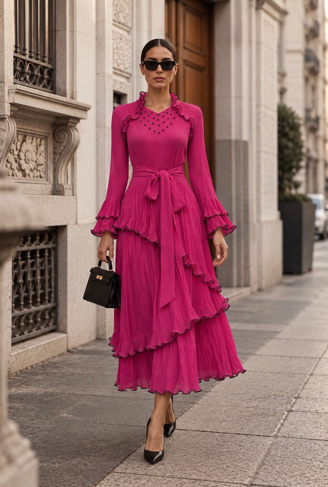 The Valentina Dress in Pink