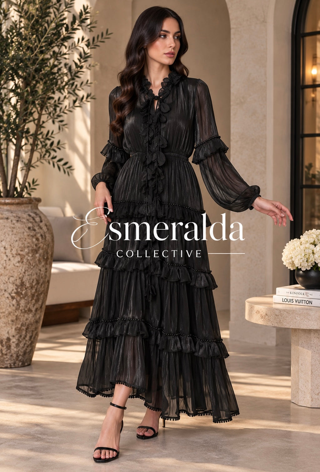 The Dalila Dress in Black