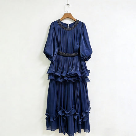 The Milan Dress In Navy Blue