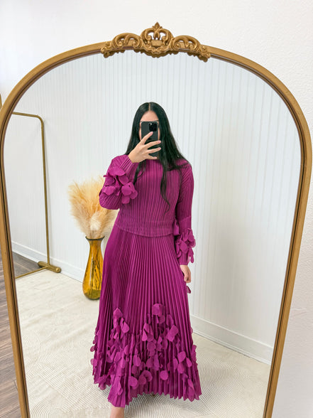 3D Floral Appliqué Dress