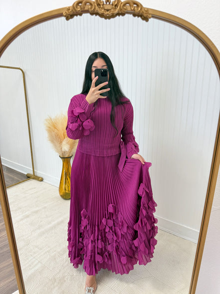 3D Floral Appliqué Dress