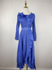 The Pearl Buckle Dress in Royal Periwinkle